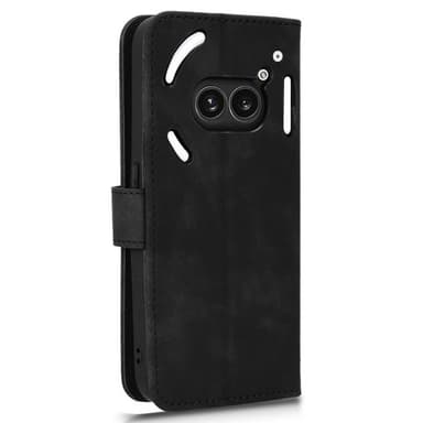 SKALO Nothing Phone (2a) Matt PU Nahka lompakkokotelo - Musta