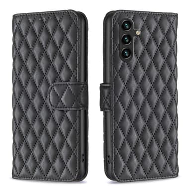 SKALO Samsung A35 5G BINFEN COLOR Tikattu Lompakko - Musta