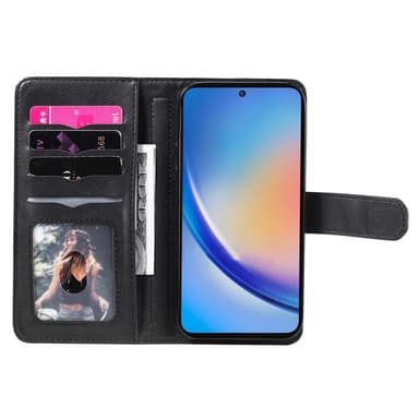 SKALO Samsung A35 5G 10-lokeroa Lompakkokotelo - Musta