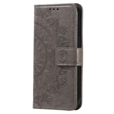 SKALO Samsung A35 5G Mandala lompakkokotelo - Harmaa