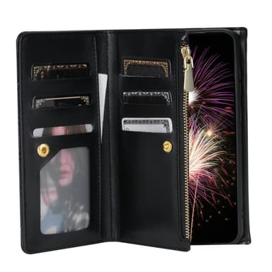 SKALO Samsung A55 5G Evelope Clutch 8-Lokeroa - Musta