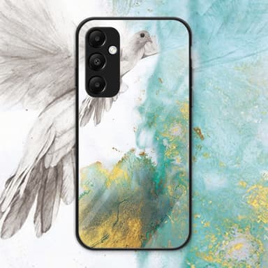 SKALO Samsung A35 5G Marmori karkaistu lasi TPU-suojakuori - #3