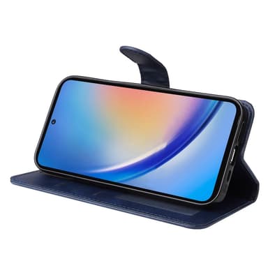 SKALO Samsung A35 5G PU-nahkainen Lompakkokotelo - Musta