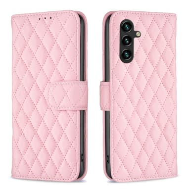 SKALO Samsung A35 5G BINFEN COLOR Tikattu Lompakko - Pinkki