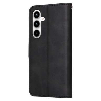 SKALO Samsung A35 5G PU-nahkainen Lompakkokotelo - Musta