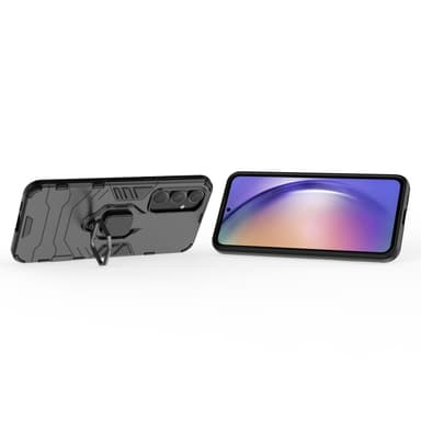 SKALO Samsung A55 5G Armor Hybridi metallirengas kuori - Musta