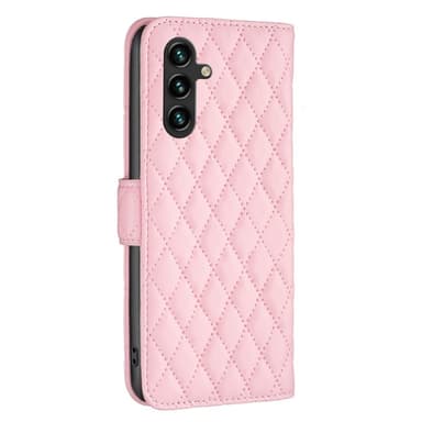 SKALO Samsung A35 5G BINFEN COLOR Tikattu Lompakko - Pinkki