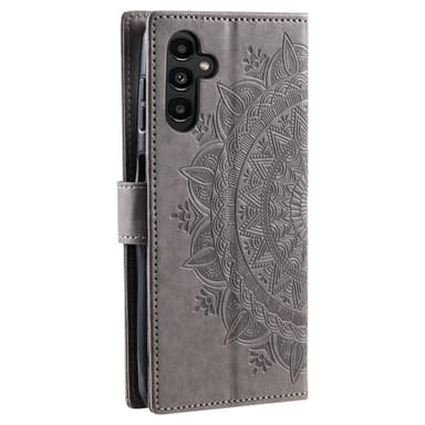 SKALO Samsung A55 5G Mandala lompakkokotelo - Harmaa