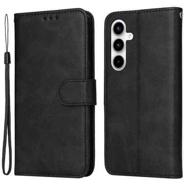 SKALO Samsung A35 5G PU-nahkainen Lompakkokotelo - Musta