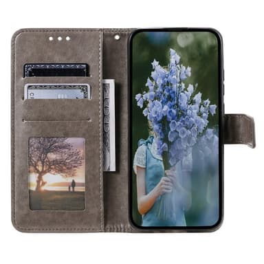 SKALO Samsung A55 5G Mandala lompakkokotelo - Harmaa