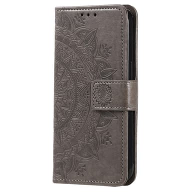 SKALO Samsung A55 5G Mandala lompakkokotelo - Harmaa