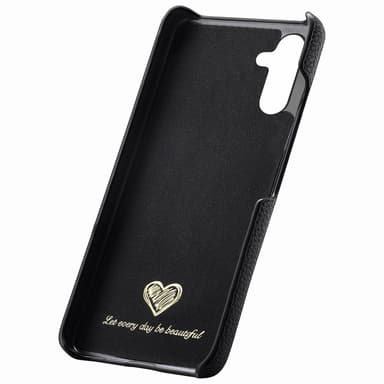 SKALO Samsung A55 5G PU-nahkainen Litchi Suojakuori - Musta
