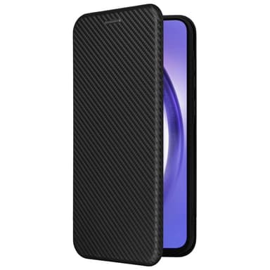 SKALO Samsung A55 5G Carbon Fiber Lompakkokotelo - Musta
