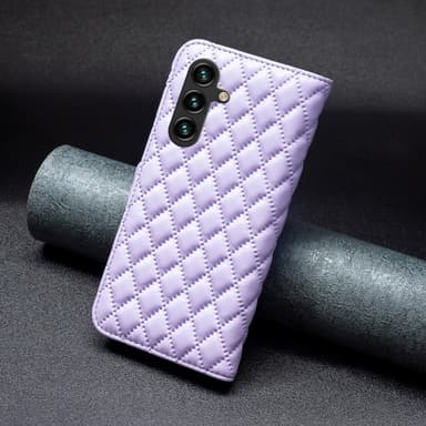 SKALO Samsung A55 5G BINFEN COLOR Tikattu Lompakko - Violetti