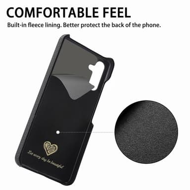 SKALO Samsung A55 5G PU-nahkainen Litchi Suojakuori - Musta