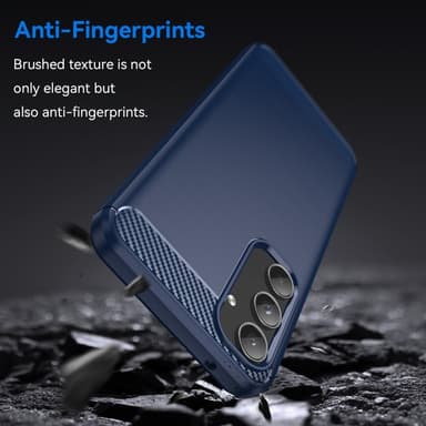 SKALO Samsung A55 5G Armor Carbon Iskunkestävä TPU suojakuori - Sininen