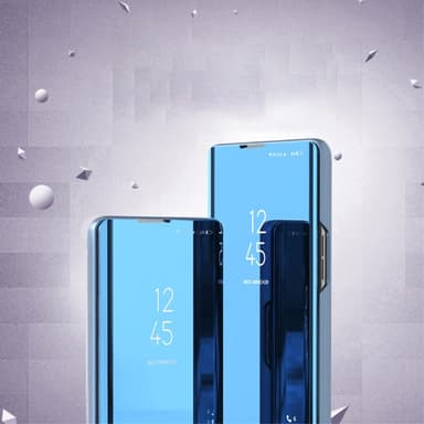 SKALO Samsung A35 5G Clear View Mirror Lompakko - Musta