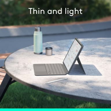 Logitech Combo Touch iPad Air 11 näppäimistökotelo (M2) (harmaa)