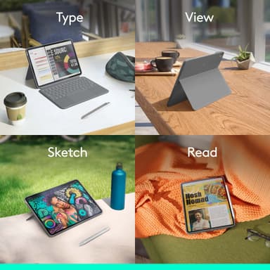 Logitech Combo Touch iPad Air 11 näppäimistökotelo (M2) (harmaa)