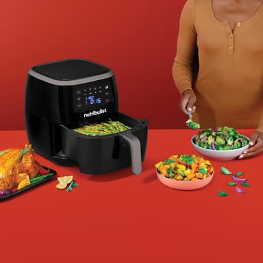 Nutribullet XXL digitaalinen kiertoilmakypsennin NBA071B (musta)