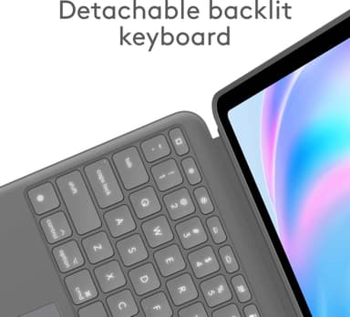 Logitech Combo Touch iPad Air 13 näppäimistökotelo (M2) (harmaa)