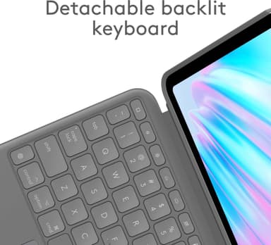 Logitech Combo Touch iPad Air 11 näppäimistökotelo (M2) (harmaa)