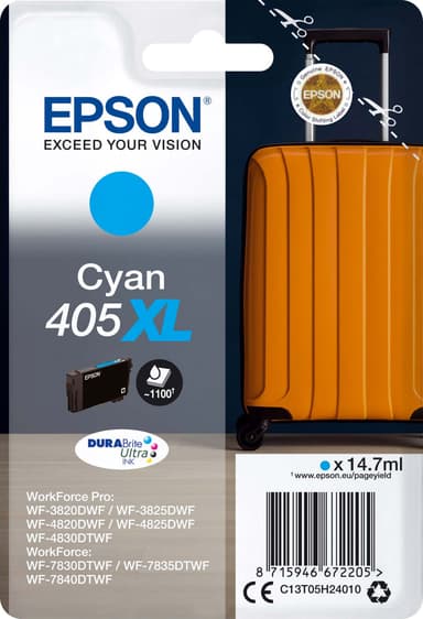 EPSON 405XL mustekasetti (syaani)