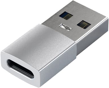 Satechi USB-C - USB-A adapteri (hopea)