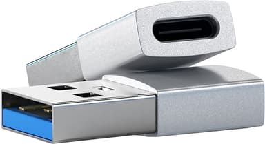 Satechi USB-C - USB-A adapteri (hopea)