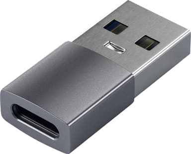 Satechi USB-C - USB-A adapteri (harmaa)