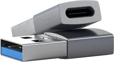Satechi USB-C - USB-A adapteri (harmaa)