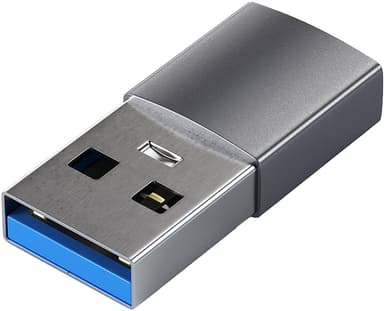 Satechi USB-C - USB-A adapteri (harmaa)
