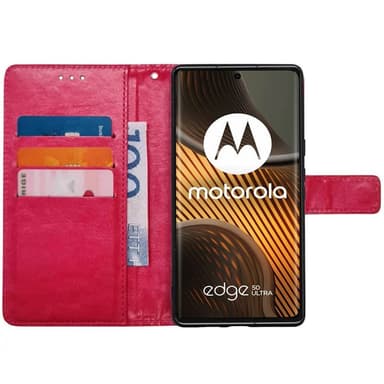 Lompakkokotelo 3-kortti Motorola Edge 50 Ultra - Vaaleanpunainen