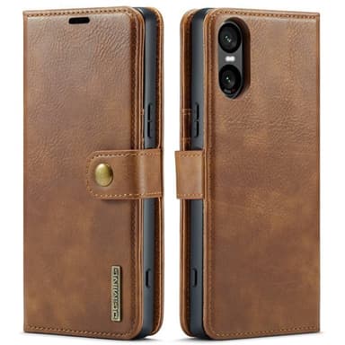 Lompakkokotelo DG-Ming 2i1 Sony Xperia 10 VI - Ruskea
