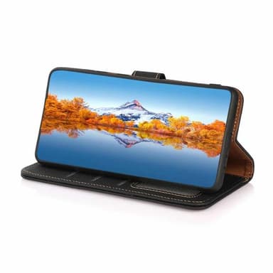 Lompakkokotelo 3-kortti nahkaa RFID Sony Xperia 10 VI - Musta