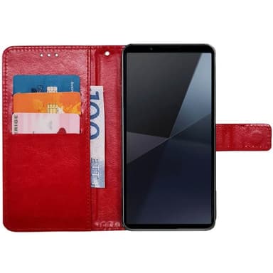 Lompakkokotelo 3-kortti Sony Xperia 10 VI - Punainen