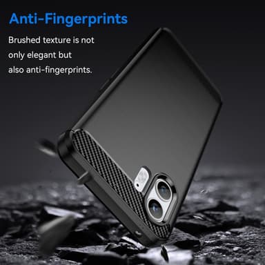 SKALO Nothing Phone (2) Armor Carbon Iskunkestävä TPU suojakuori - Musta