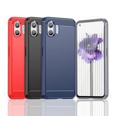 SKALO Nothing Phone (2) Armor Carbon Iskunkestävä TPU suojakuori - Musta