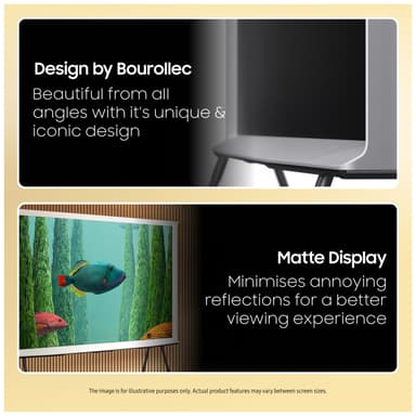 Samsung 43" LS01D The Serif 4K QLED älytelevisio (2024, valkoinen)