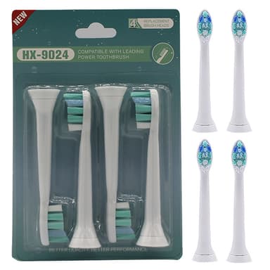 Vaihtohammasharjan päät 4 kpl Valkoinen Philips HX9024