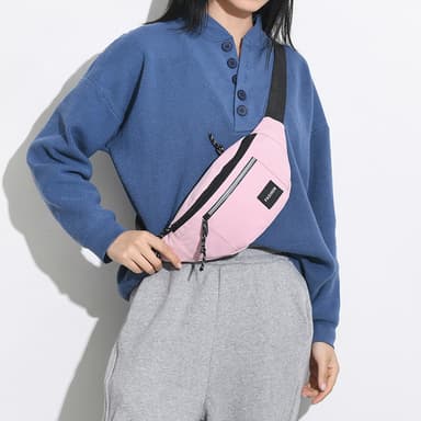 Roisketiivis vyötärölaukku crossbody-laukku Vaaleanpunainen