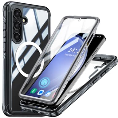 Pudotus- ja naarmuuntumaton matkapuhelinkotelo Samsung Galaxy S24 -sarjalle Musta Samsung Galaxy S24 Ultra