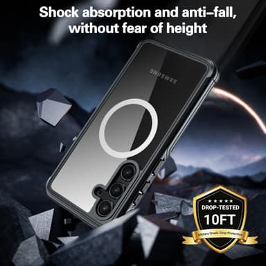 Pudotus- ja naarmuuntumaton matkapuhelinkotelo Samsung Galaxy S24 -sarjalle Musta Samsung Galaxy S24 Ultra