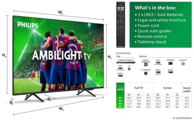 Philips 65" PUS8349 4K LED Ambilight televisio (2024)