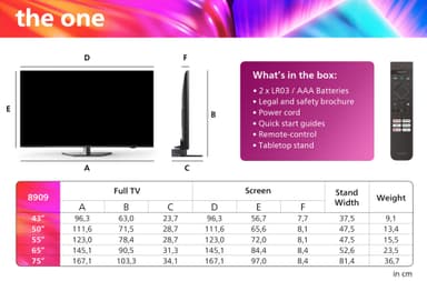 Philips 55” The One PUS8909 4K LED Ambilight älytelevisio (2024)