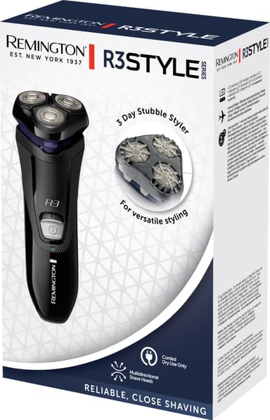 Remington Style Series R3 parranajokone R3002 (musta ja tummansininen)
