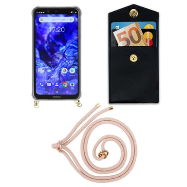 Nokia 5.1 PLUS / X5 Suojakuori Kotelo (Vaaleanpunainen)