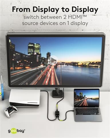 Manuaalinen HDMI™-kytkin 2–1 (4K   30 Hz)