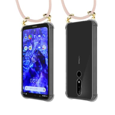Nokia 5.1 PLUS / X5 Suojakuori Kotelo (Vaaleanpunainen)