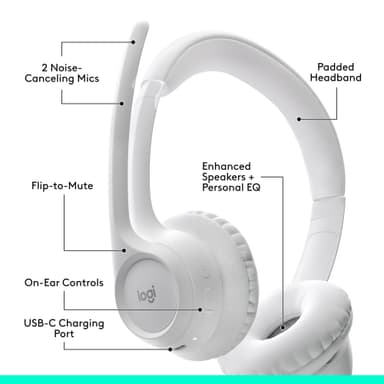 Logitech Zone 300 langaatomat kuulokkeet (Off White)